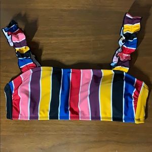 No Boundaries Stripped Bikini Top new without tags